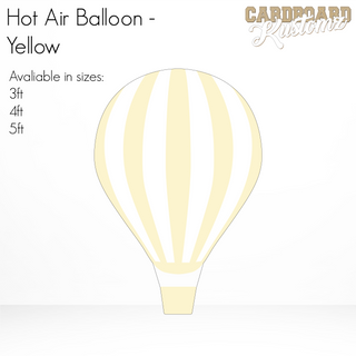 Hot Air Balloon Cut Out - Yellow, Cardboard Cut Out, Hot Air Balloon Party image 0