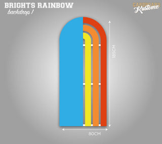 Bright Rainbow Photo, Party, Back Drop - Half Rainbow image 0