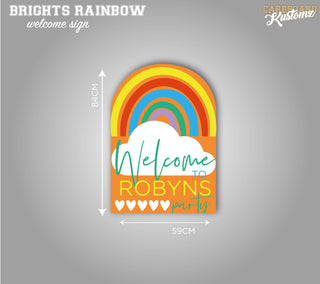 Customisable Bright Rainbow A1 Welcome sign, Welcome Board image 0