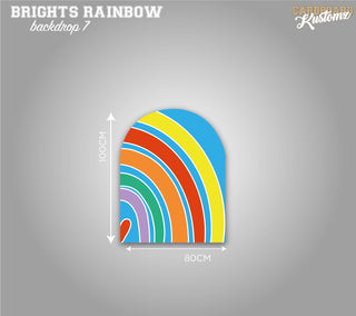 Bright Rainbow Photo, Party, Back Drop - Mini Back Drop image 0