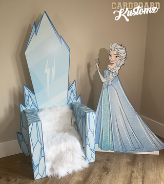 Princess Throne, Frozen Throne, Cardboard Throne, Party Decoration image 1