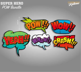 Super Hero Cut Out Signs - Pack of 5 image 0