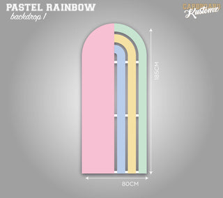 Pastel Rainbow Photo, Party, Back Drop - Half Rainbow image 0