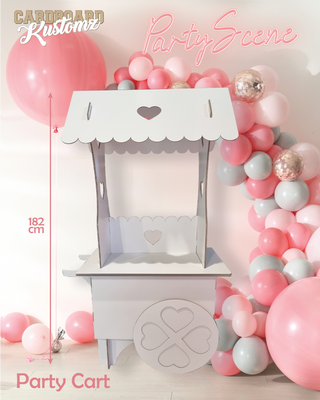 PARTY CART WHITE 6FT image 0