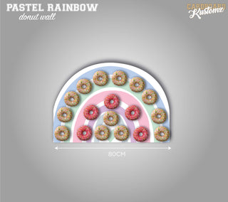 Pastel Rainbow Doughnut Wall image 0