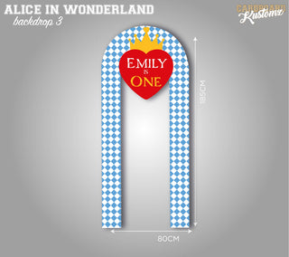 Customisable Alice In Wonderland Party Back Drop Party Decoration - Cut Out Arch image 0