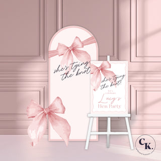 She's Tying the Knot bundle, backdrop, welcome sign and cut image 0