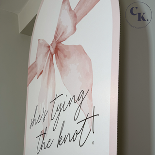 Tying the Knot Backdrop, Tying The Knot Party, Hen Party Sign image 7