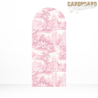 Customisable Pink Toile Repeat Backdrop, Photo Party Backdrop image 0