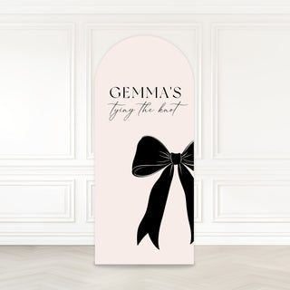 Bow Cream + Black Backdrop