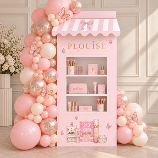 Make Up Girl Shop Front Shelving Backdrop