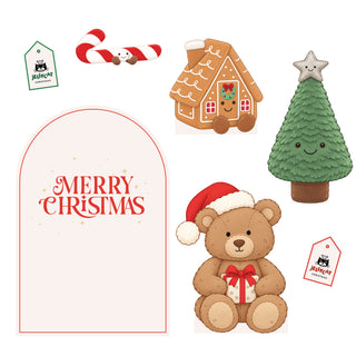 Christmas Jelly Friends Mini 4ft Birthday Bundle