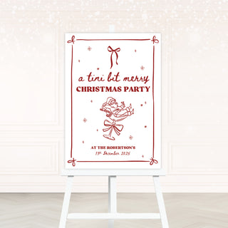Tini Bit Merry, Christmas Party Welcome Sign