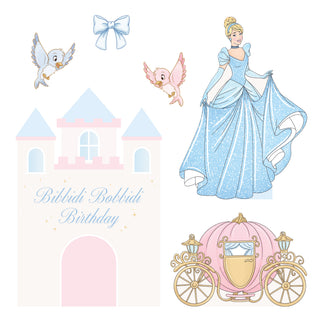 Blue Princess Mini 4ft Birthday Bundle, DIY Party Pack