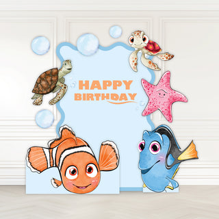Finding Fish Mini 4ft Birthday Bundle, DIY Party Pack