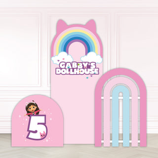 Dollhouse Rainbow Trio Backdrop Set