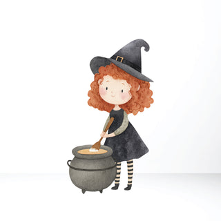 Witch Cute Girl Cut Out