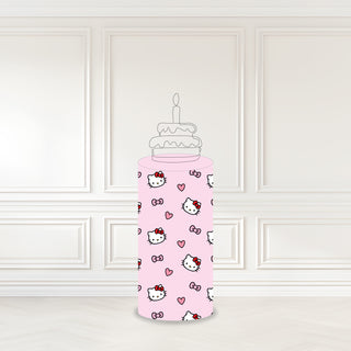 Kitty Pink Pattern Cake Stand, Cake Plinth