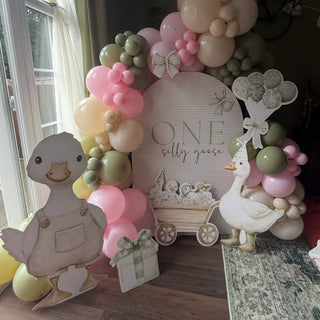 One Silly Goose Neutral Mini 4ft Birthday Bundle, DIY Party Pack