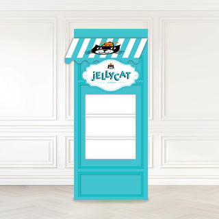 Jelly Friends Shop Front Shelving Backdrop
