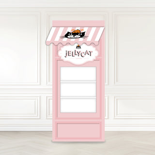 Jelly Friends Shop Front Shelving Backdrop