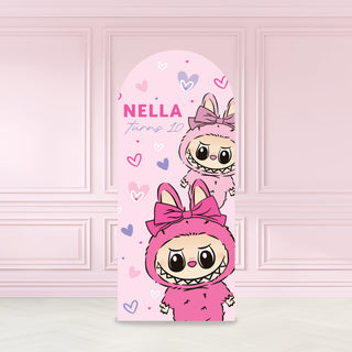Labubu Mini Monster Birthday Backdrop