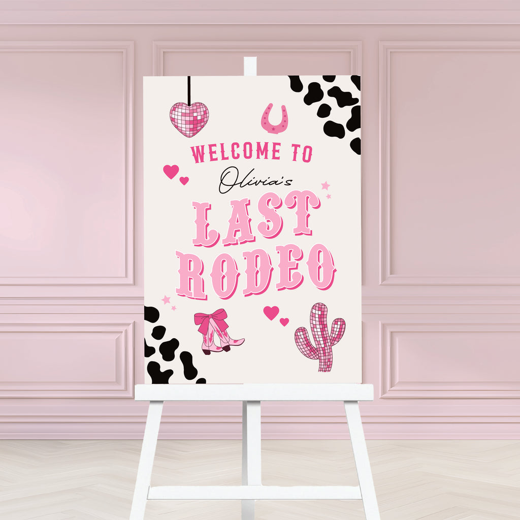 Last Rodeo Welcome Sign Cardboard A1 A2 Hen Party Prop – Cardboard Kustomz