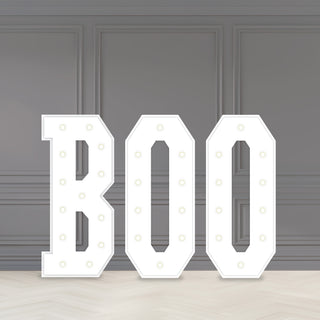 4ft LED Party Letters BOO - White
