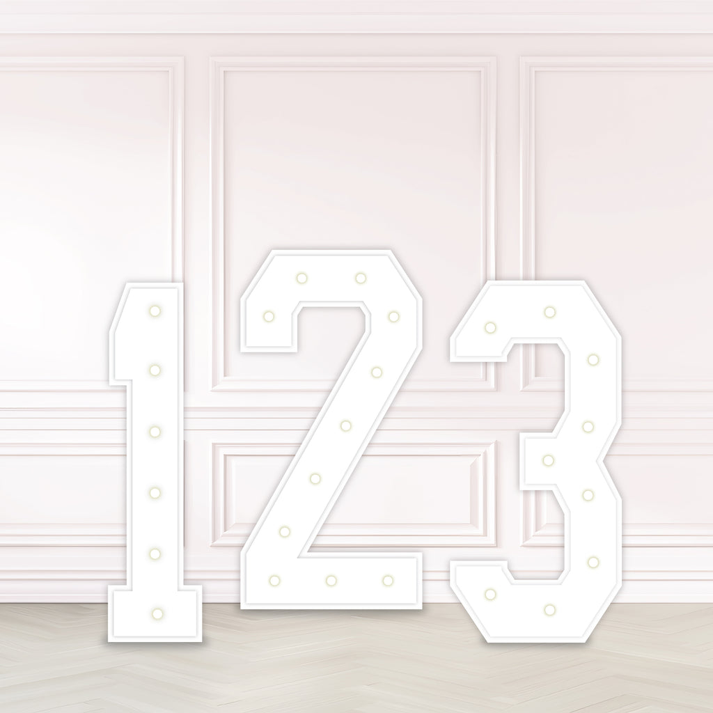 4ft Light Up Numbers | LED Event Party Decor – Cardboard Kustomz