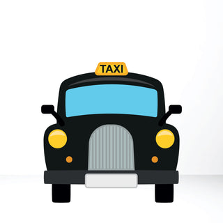 Black Taxi Cardboard Cut Out, London Taxi