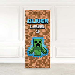 Mine Gamer Level Up Backdrop