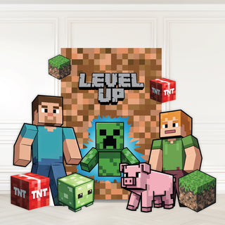 Mine Gamer Mini 4ft Birthday Bundle, DIY Party Pack