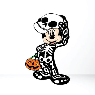 Classic Halloween Skeleton Boy Mouse Cut Out