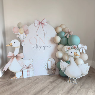 One Silly Goose Pink Mini 4ft Birthday Bundle, DIY Party Pack