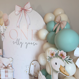 One Silly Goose Pink Mini 4ft Birthday Bundle, DIY Party Pack