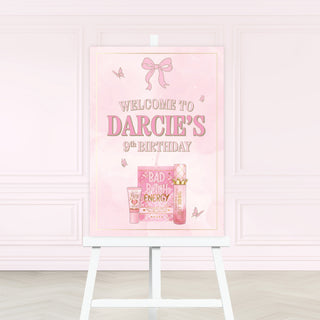 Make Up Girl Birthday Welcome Sign
