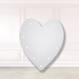 4ft Party Shapes with LED Heart White Or Printed