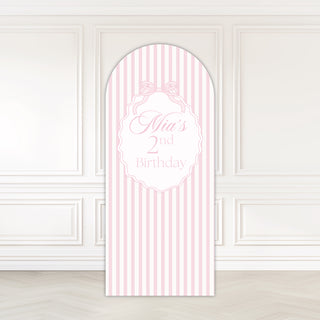 Pink Bow Birthday Backdrop