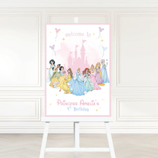 Princess Watercolour Welcome Sign