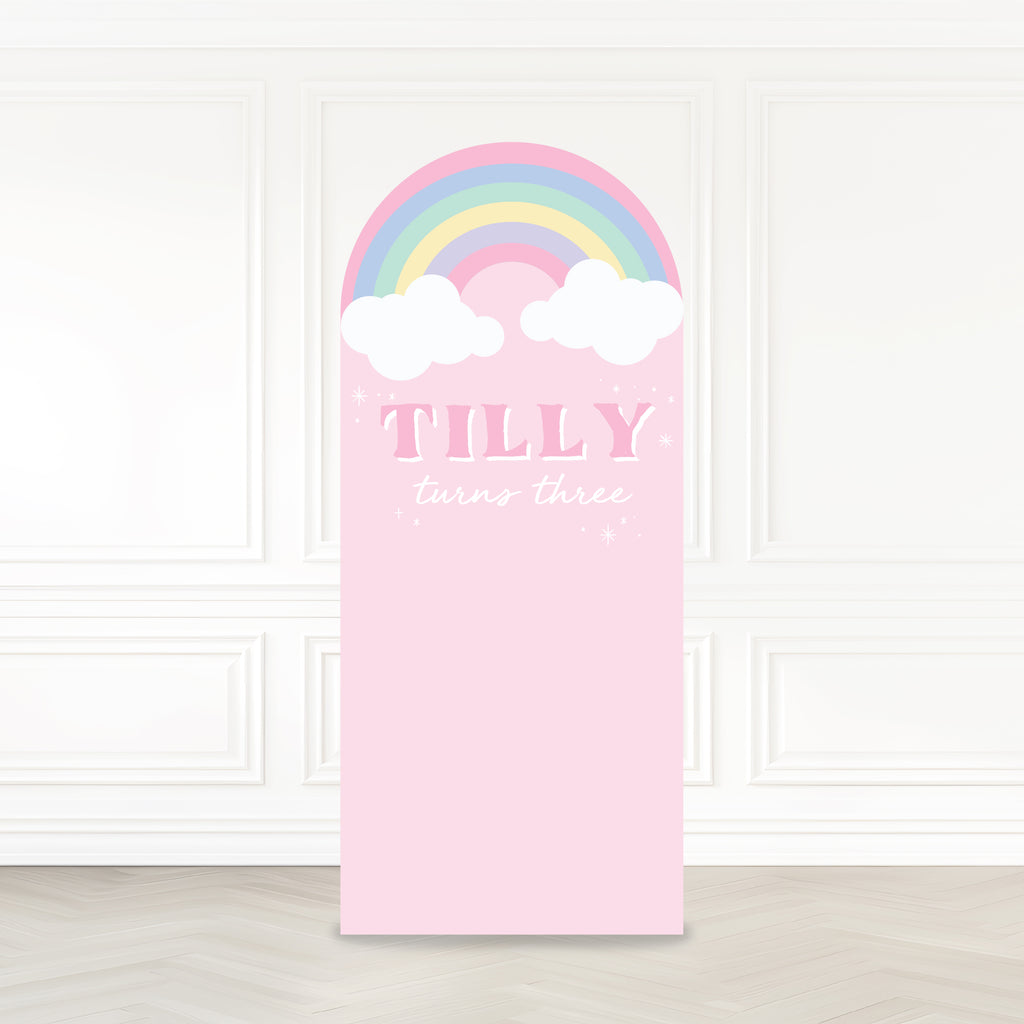Customisable Pastel Rainbow Photo, Party, Back Drop – Cardboard Kustomz