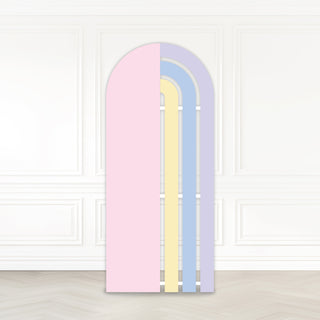 Pastel Half Rainbow Slatted Backdrop