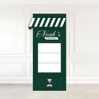 Tartan Bear Shop Front Shelving Backdrop