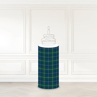 Tartan Cake Stand, Cake Plinth
