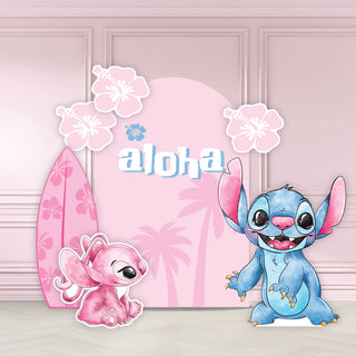 Hawaiian Alien Pink Mini 4ft Birthday Bundle, DIY Party Pack