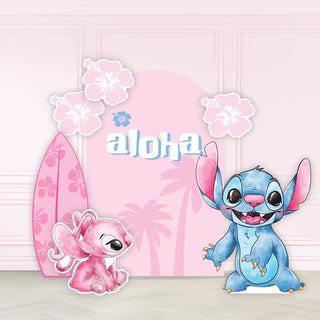 Hawaiian Alien Pink Mini 4ft Birthday Bundle, DIY Party Pack