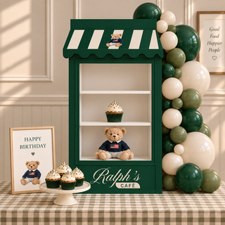 Tartan Bear Table Top Shelving Display