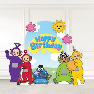 Teletubbies Mini 4ft Birthday Bundle, DIY Party Pack