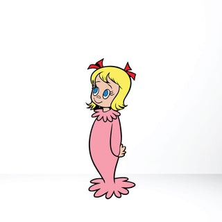 Girl Christmas Monster Cut Out