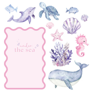 Under The Sea Pink Mini 4ft Birthday Bundle, DIY Party Pack