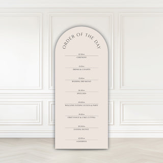 Wedding Order of the Day 6ft Backdrop